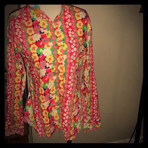 NWT Lilly Pulitzer Floral Shirt Very Nice LG